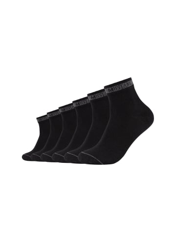 Mustang Kurzsocken 6er Pack casual in Schwarz