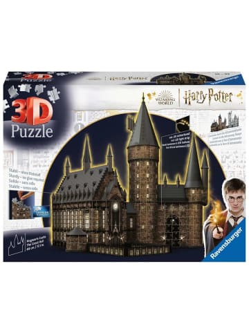 Ravensburger Konstruktionsspiel Puzzle 540 Teile 3D Puzzle Hogwarts Schloss - Die Große Halle - Night Edition Ab 10 Jahre in bunt