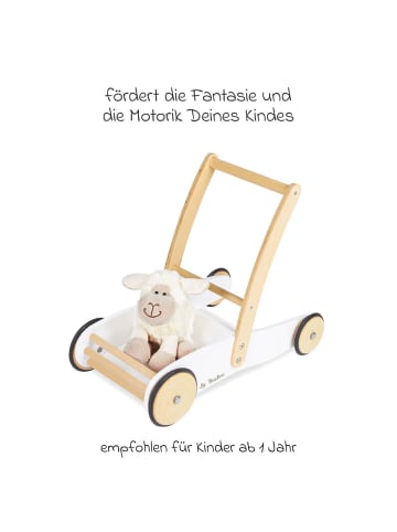 Pinolino Lauflernwagen Uli inkl. Bremssystem & gummierten in brown,white
