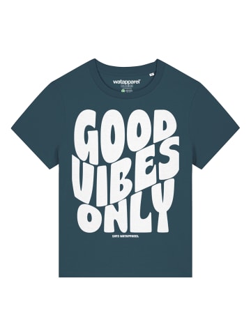 wat? Apparel T-Shirt Good vibes only in Petrol