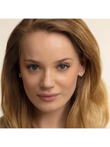 Thomas Sabo Ohrstecker Kreise Groß in silber, weiß