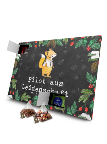 Mr. & Mrs. Panda Advents-Teekalender Pilot Leidenschaft mit Spruch in Kreidetafel
