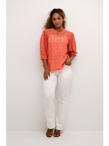 Cream Kurzarm-Bluse CRKaspis A-shape in Hot Coral
