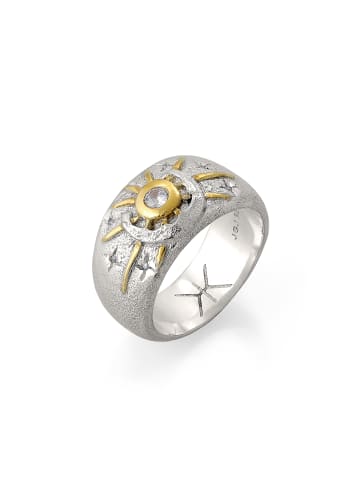 KUZZOI Ring 925 Sterling Silber in Zweifarbig