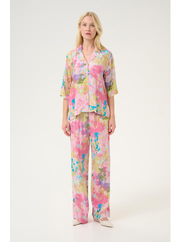 CULTURE Kurzarmhemd CUvalerie Relaxed fit in Yellow/Pink Abstract