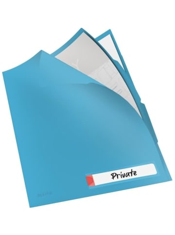 Leitz Sichthülle Cosy mit 3 Fächern A4 PP genarbt Packung mit 3 Stück blau
