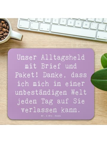 Mr. & Mrs. Panda Mouse Pad Spruch Briefe & Pakete mit Spruch in Lavendeltraum