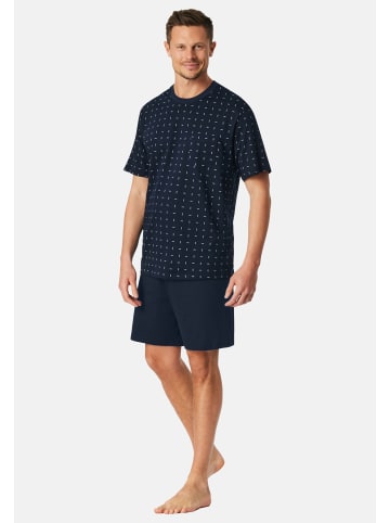 Schiesser Schlafanzug Comfort Essentials in Dunkelblau