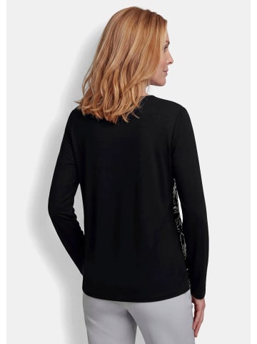 GOLDNER Blusenshirt mit Blumendruck in schwarz / gemustert