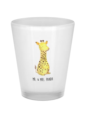 Mr. & Mrs. Panda Schnapsbecher Giraffe Zufrieden ohne Spruch in Transparent