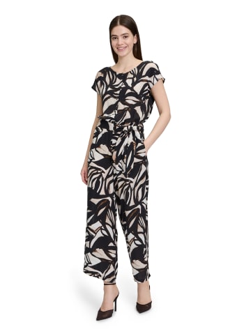 BETTY & CO Jumpsuit mit U-Boot-Ausschnitt in Black/Nature