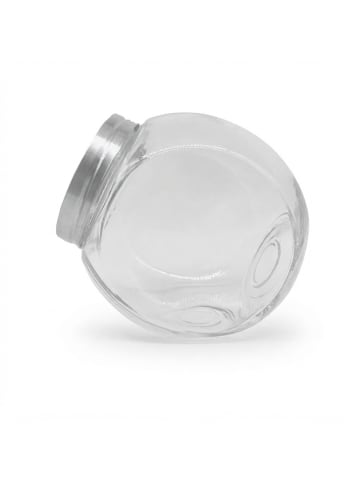 relaxdays 2x Bonbongläser in Transparent/ Silber - 2 Liter