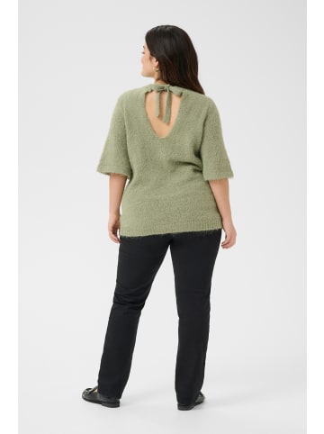 KAFFE curve Strickpullover KCemilia Regular fit in Oil Green Melange