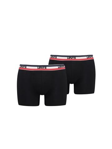 Levi´s Boxershorts MEN SPRTSWR LOGO BOXER BRIEF ORGANIC CO 2er Pack in Black