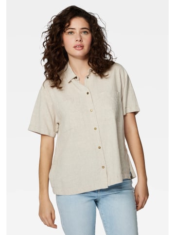 Mavi Jeans Kurzarm Hemd BLUSE in Beige