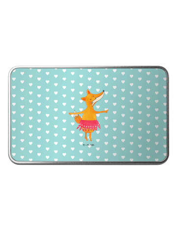 Mr. & Mrs. Panda Aufbewahrungsbox Fuchs Ballerina ohne Spruch in Türkis Pastell