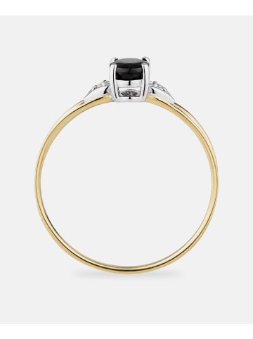 Diamant L'éternel Ring, mit Saphir, 375 Gelbgold