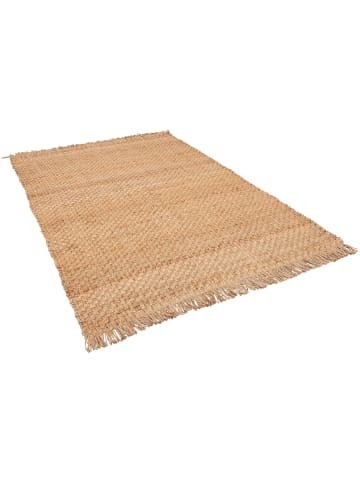 Pergamon Naturfaser Teppich Jute Salsa mit Fransen in Beige