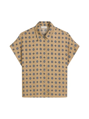 Marc O'Polo Gemusterte Bluse regular in Medium Beige