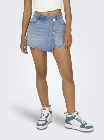 ONLY Trendige Shorts Denim Minirock-Style Knopfleiste in Hellblau