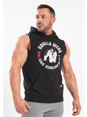 Gorilla Wear Marshall Ärmelloser Hoodie – Schwarz – 2XL