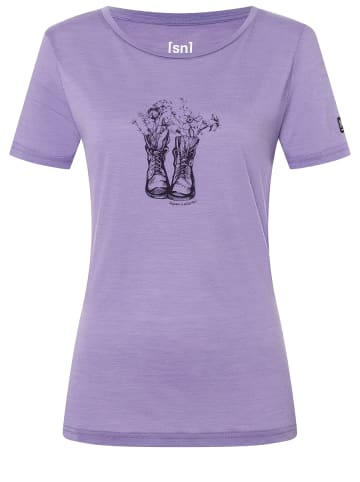 super.natural Merino T-Shirt in lila