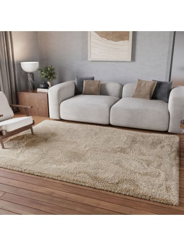Homie Living Hochflorteppich Parma in beige