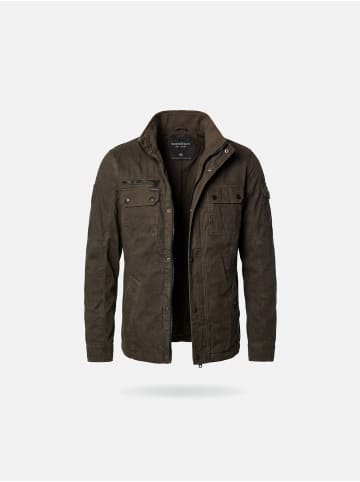 KOROSHI Leichte kurze Baumwolljacke in oliv