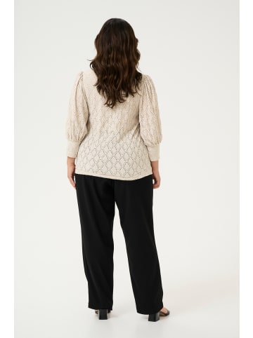 KAFFE curve Langarm-Bluse KCtia in Feather Gray