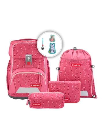 Step by Step Step by Step BASIS Schulranzen-Set "Pink Bubbles", 4-teilig