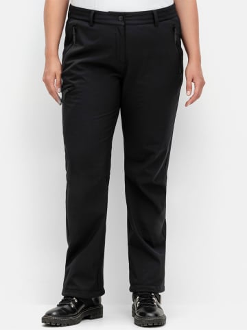 sheego Softshellhose in schwarz