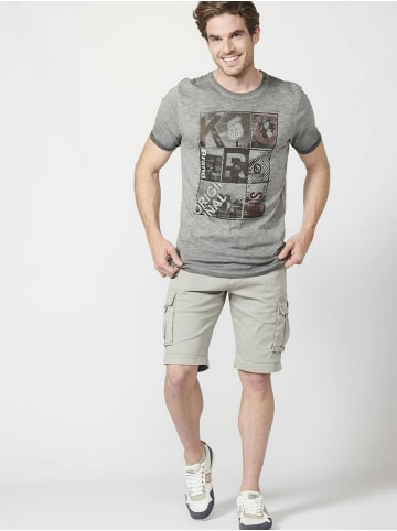 KOROSHI Kurzarm T-Shirt in grau