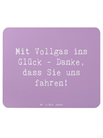 Mr. & Mrs. Panda Mauspad Spruch Chauffeur Glück mit Spruch in Lavendeltraum