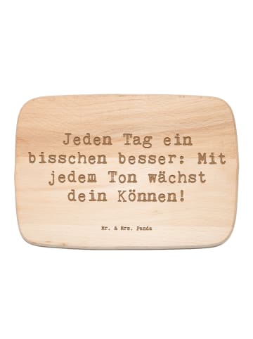 Mr. & Mrs. Panda Frühstücksbrettchen Holz Spruch Ein neues Musik... in Transparent