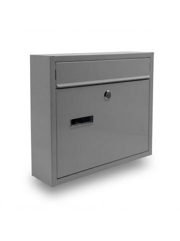 relaxdays Briefkasten in Grau - (B)36 x (H)31 x (T)10 cm