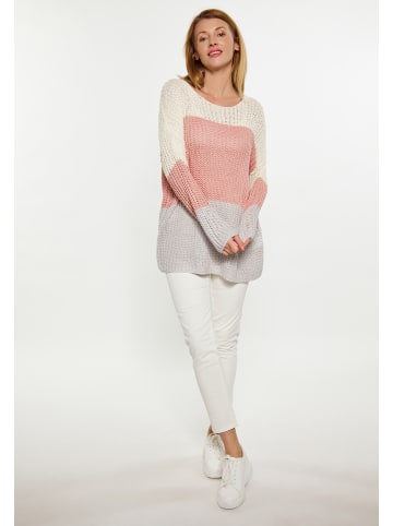 usha BLUE LABEL Damen Pullover in Creme hellrosa grau