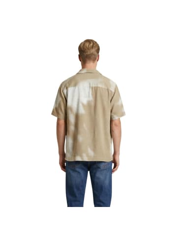 ONLY & SONS Beige Viskose Kurzarmhemd