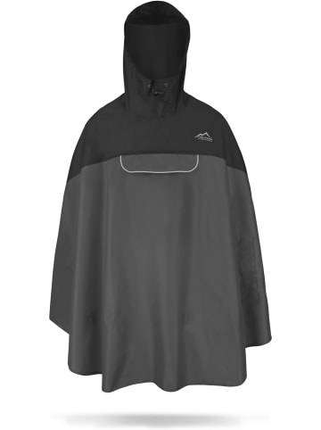 Normani Outdoor Sports Regenponcho Cherrapunji in Schwarz/Anthrazit