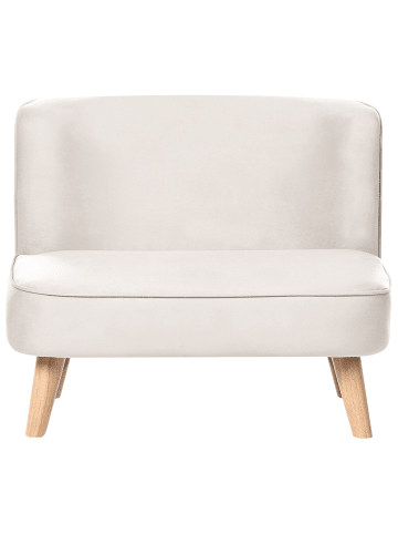 Beliani Kindersofa RISBY in Beige/Braun - (W) 70 x (H) 57 x (L) 47 cm