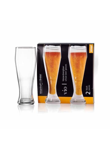 Ritzenhoff & Breker 2er Set Weizenbiergläser Vio in Transparent 500 ml in transparent