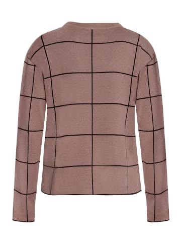 Betty Barclay Strickpullover mit Jacquard in Patch Taupe/Black