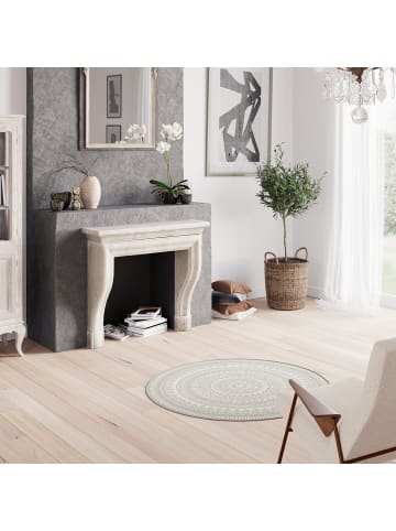 home24 In-/Outdoorteppich Bamberg in Weißgrau / Weiß