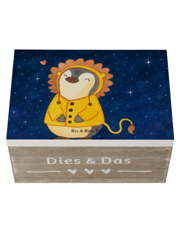 Mr. & Mrs. Panda Holzkiste Löwe Astrologie Design ohne Spruch in Weiß