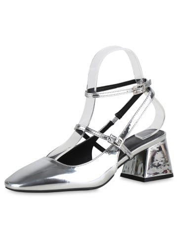 VAN HILL Slingpumps Aurora in Silber
