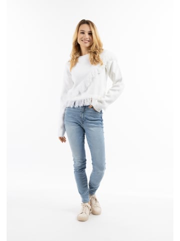 IZIA Damen Strickpullover in Weiss