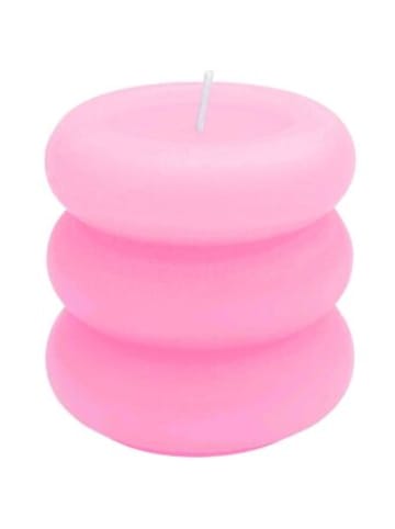Rico Design Nonbook - Stumpenkerze "Ringe", Rosa