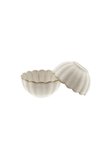 Almina Bloomy 6er-Set Dipschalen aus hochwertigem Porzellan - 9 x 4,5 cm in Creme