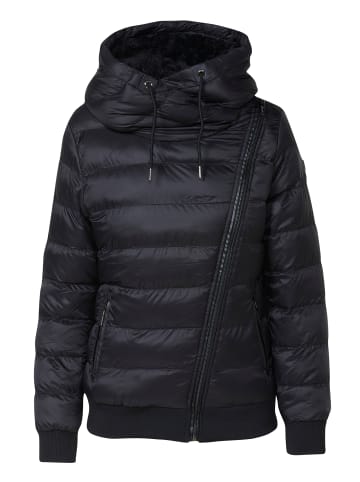 KOROSHI Damen Steppjacke mit Kapuze in SCHWARZ