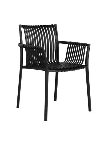 ebuy24 Gartenstuhl Tulsa Schwarz 4er Set