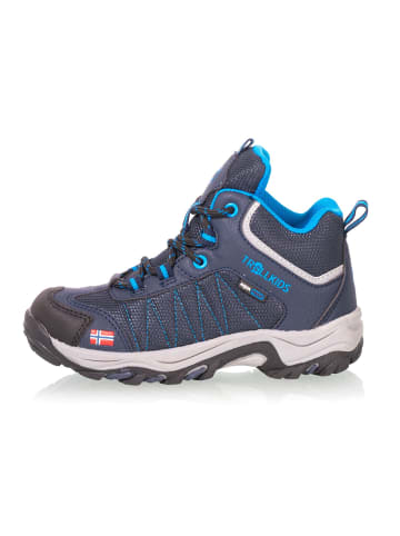 Trollkids Wanderschuh "Fjell" in Marineblau / Mittelblau
